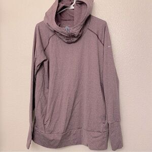 Columbia Omni-Wick Pullover hoodie thumbholes purple stretchy womans XL